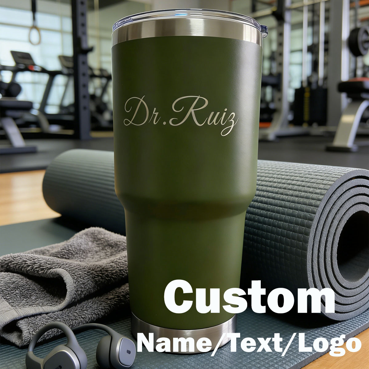 Flask Stainless Steel - Custom Personalized 30 oz Vacuum Insulated