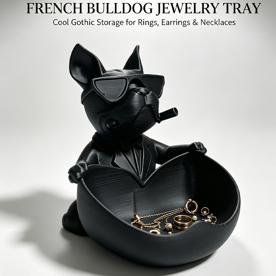 Men'S Accessories Tray - Trendy French Bulldog Key Storage Tray,