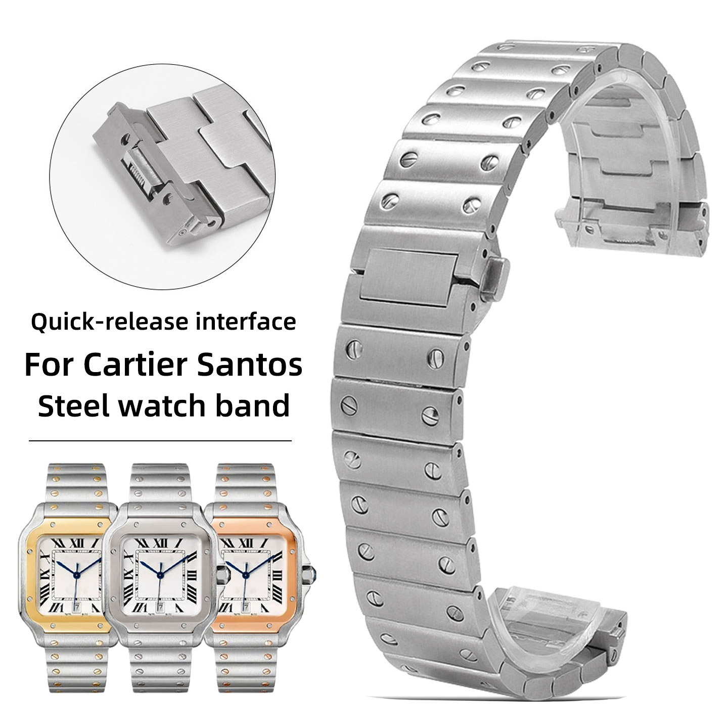 Men'S Accessories Cartier - 21mm Stainless Steel Bracelet For Cartier