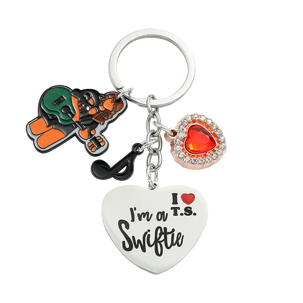 Men Accessories Pendant - Taylor Keychain Fans Collect Stainless Heart