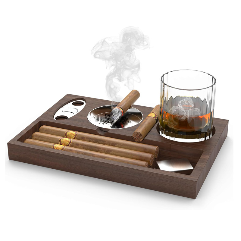 Men'S Accessories Tray - New Cigar Ashtray with Cigar Cutter
