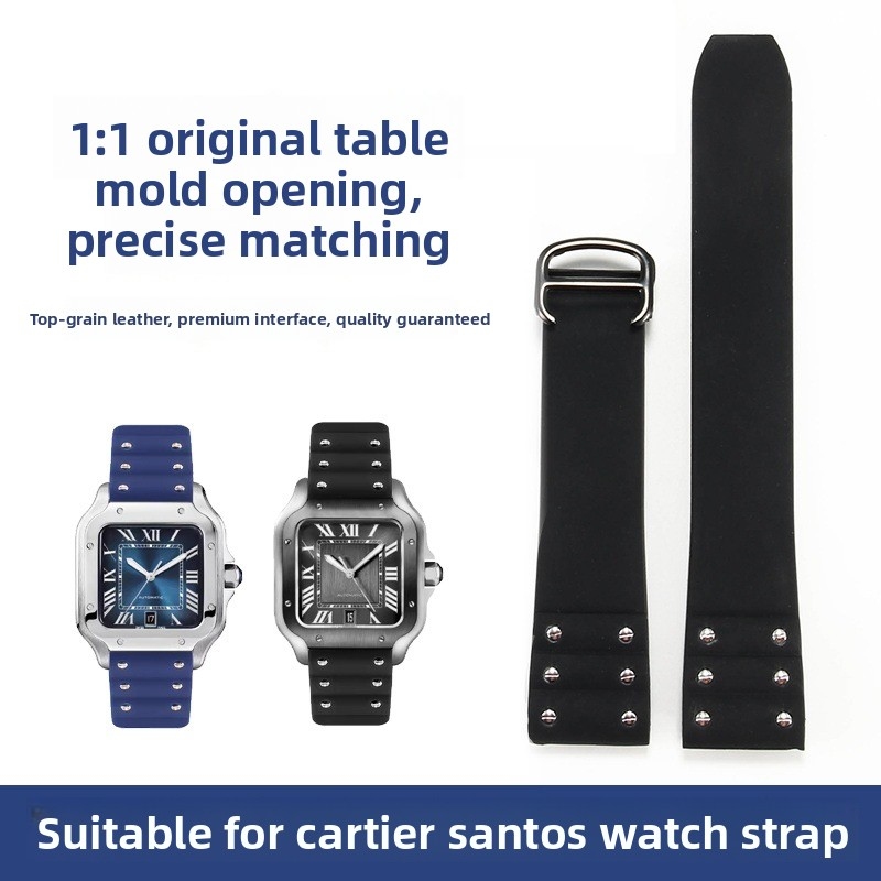 Men'S Accessories Cartier - 21mm Soft Silicone Watch Strap Replacement