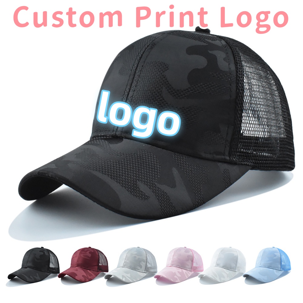 Hat Snapback Cap - Customized Printed Logo Summer Breathable Mesh