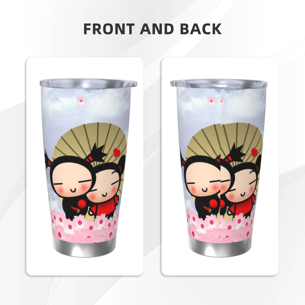 Cute Cartoon Pucca 20oz Stainl - Flask Stainless Steel ulasan dan harga