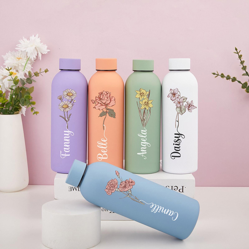 Customized Floral Water Bottle - Flask Stainless Steel ulasan dan harga