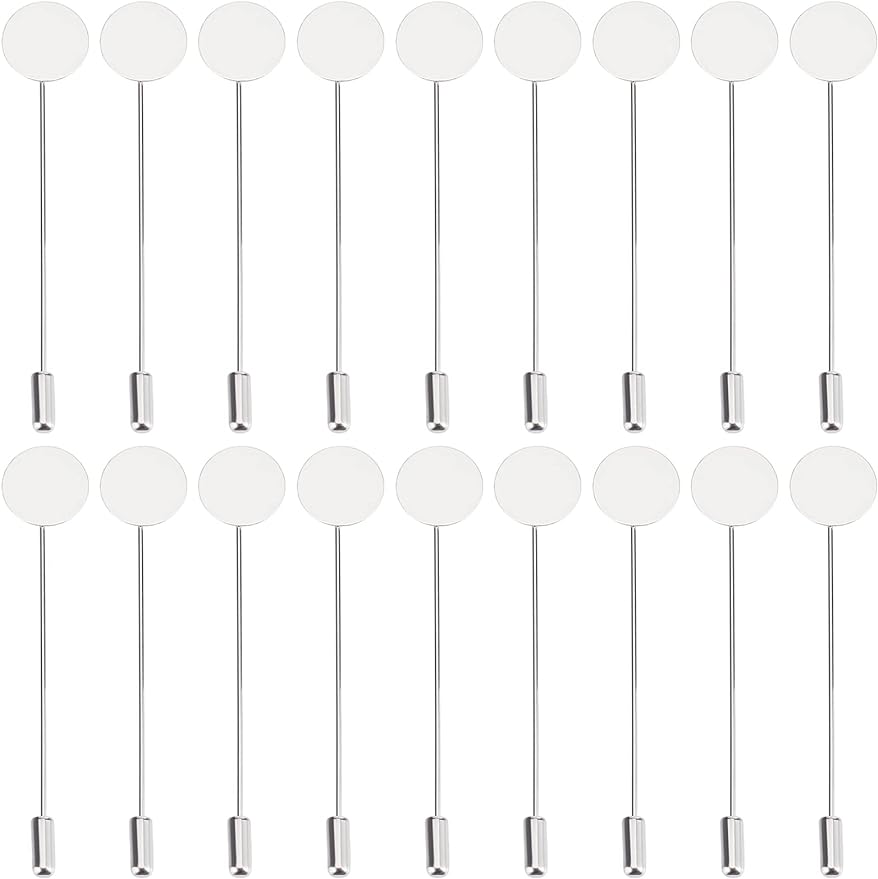 1 Box 60Pcs Round Tray Lapel P - Men'S Accessories Tray ulasan dan harga
