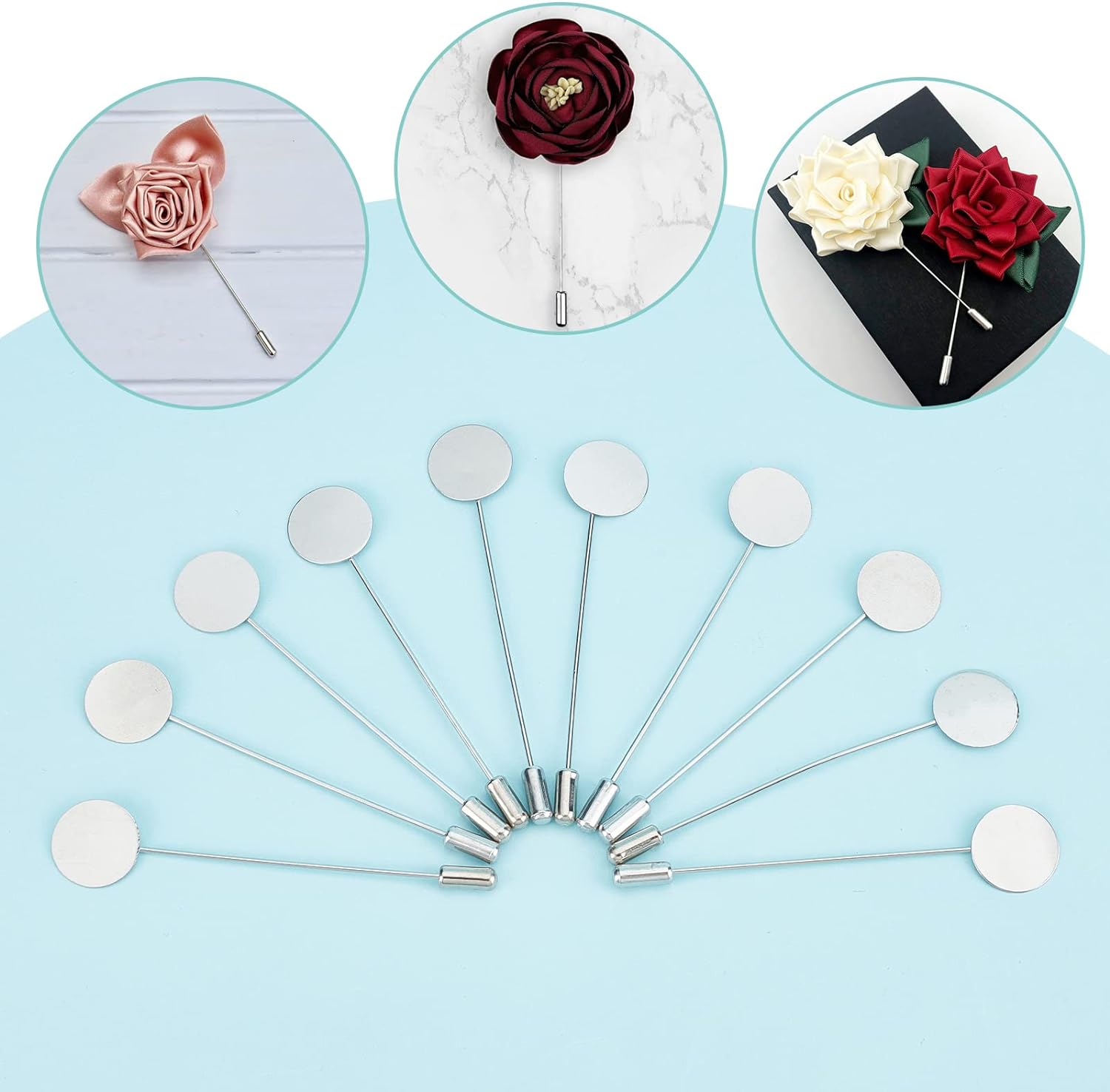 1 Box 60Pcs Round Tray Lapel P - Men'S Accessories Tray ulasan dan harga