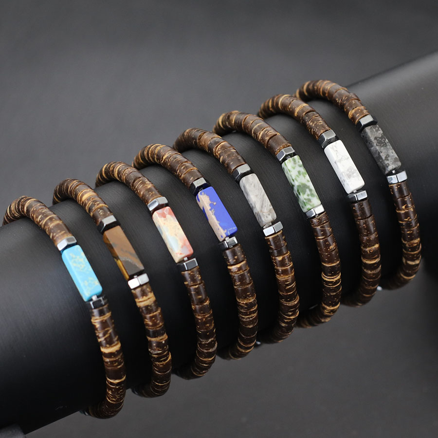Men Retro 5mm Natural Coconut  - Men Accessories Amazon ulasan dan harga