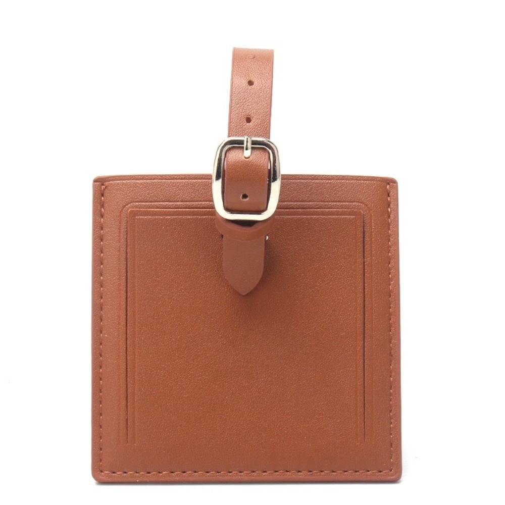 Square Leather Luggage Labels  - Men Accessories Name ulasan dan harga