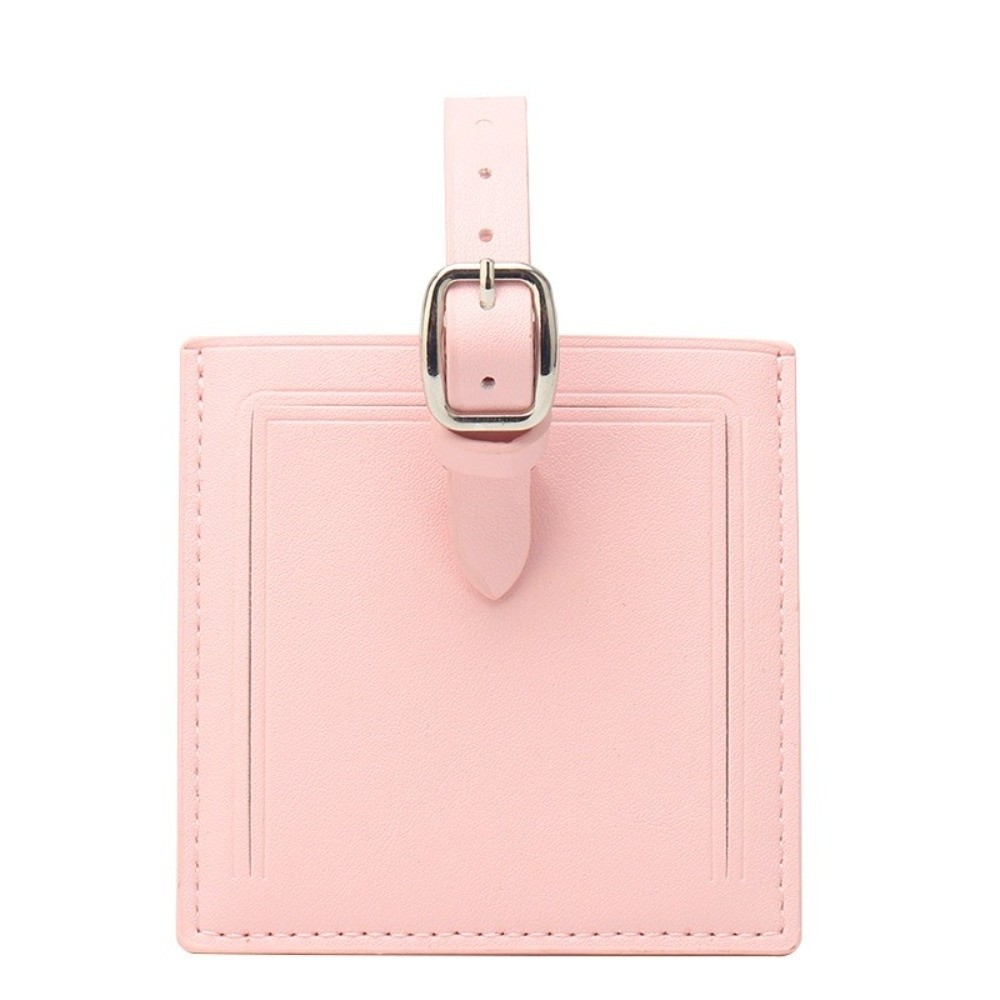 Square Leather Luggage Labels  - Men Accessories Name ulasan dan harga