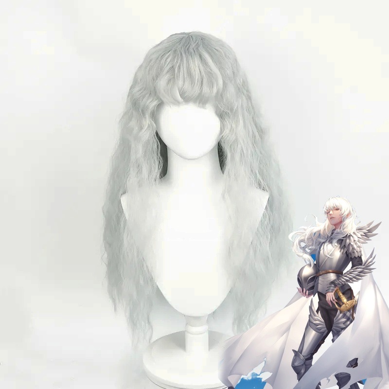 Anime Game Berserk Cosplay Wig - Men Accessories Silver ulasan dan harga