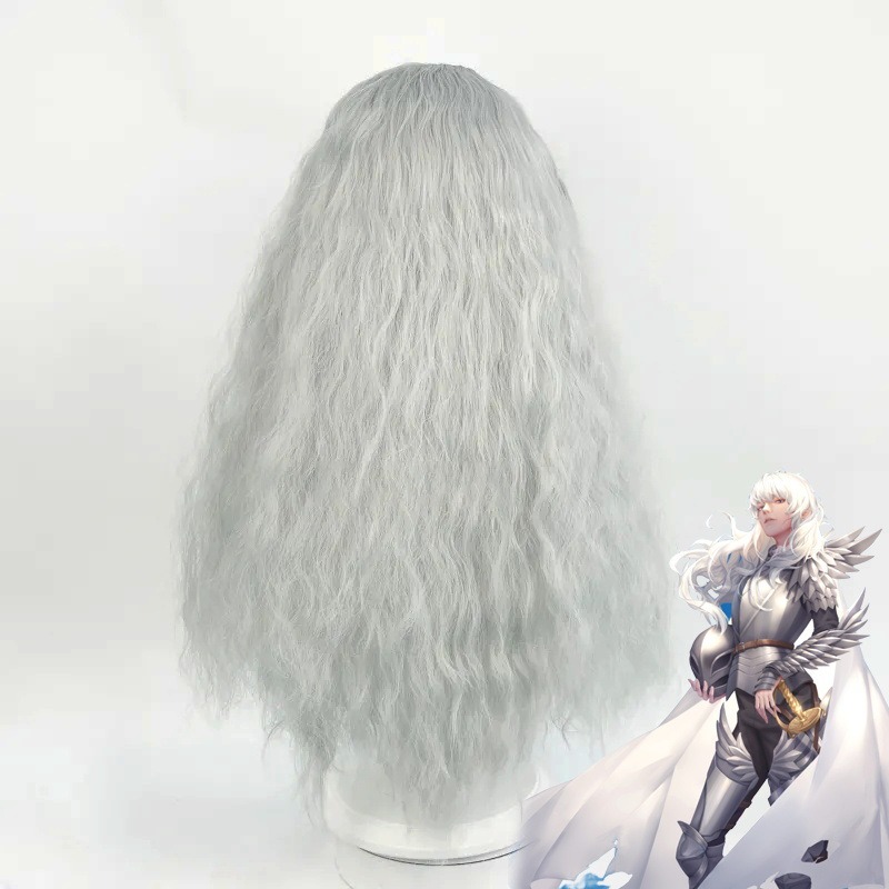 Anime Game Berserk Cosplay Wig - Men Accessories Silver ulasan dan harga