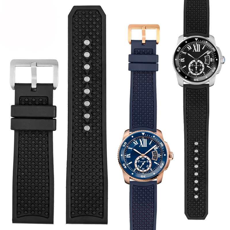 23mm 24mm Fluororubber Watchba - Men'S Accessories Cartier ulasan dan harga
