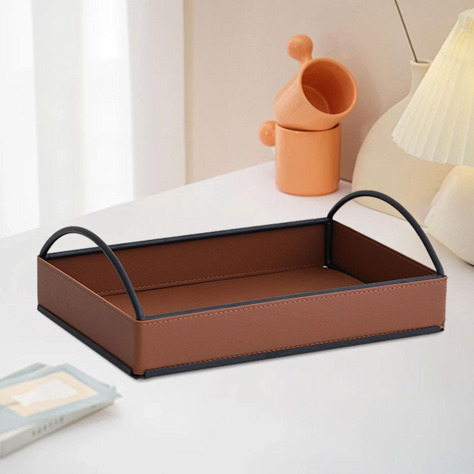 Modern PU Leather Valet Tray D - Men'S Accessories Tray ulasan dan harga