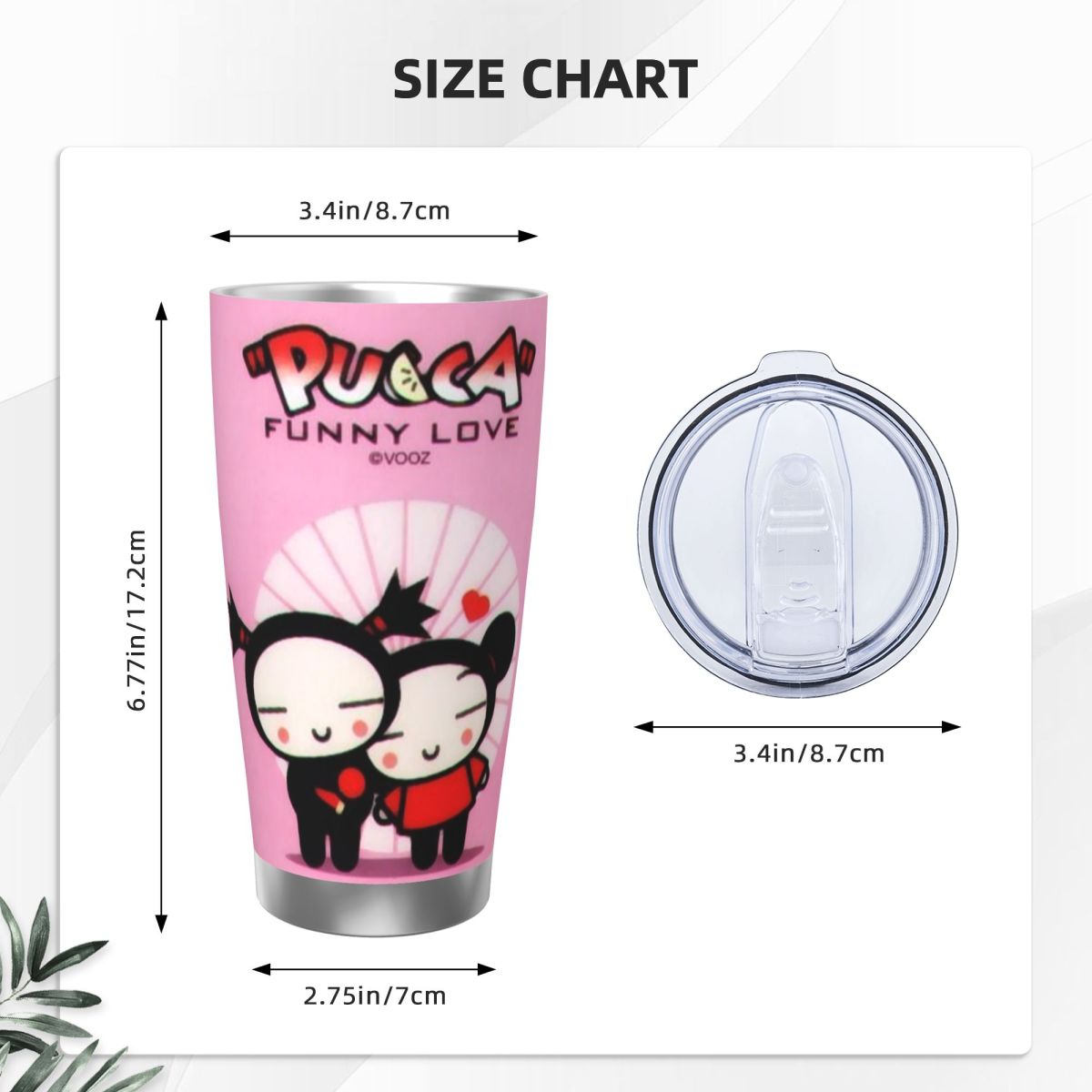 Cute Cartoon Pucca 20oz Stainl - Flask Stainless Steel ulasan dan harga