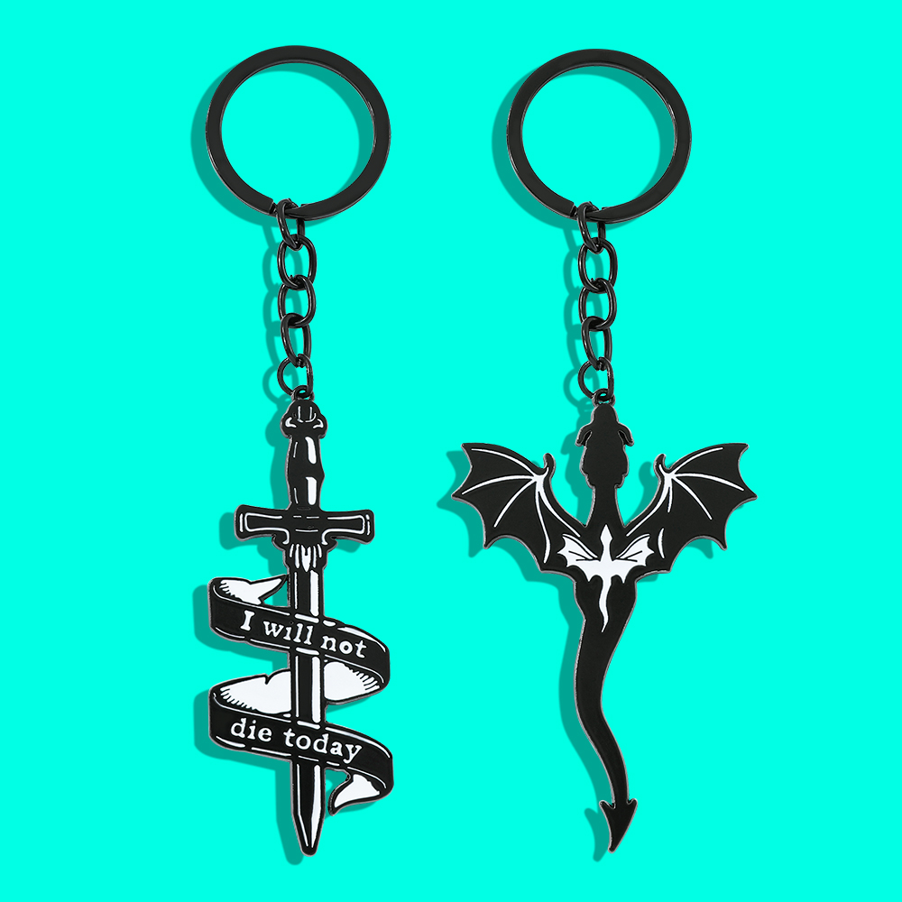 Fourth Wing Black Dragon Keych - Men Accessories Pendant ulasan dan harga