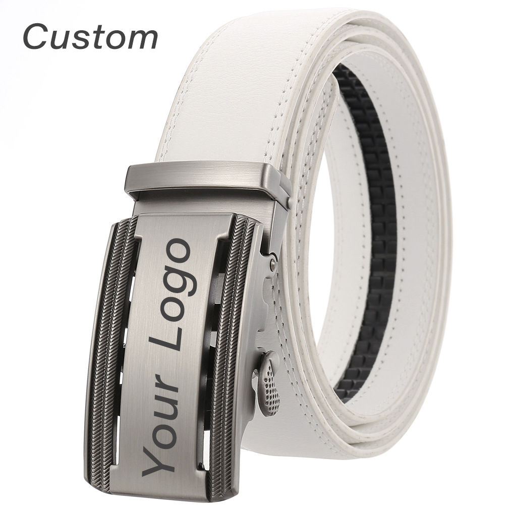 Personalized Mens White Leathe - Men Accessories Name ulasan dan harga