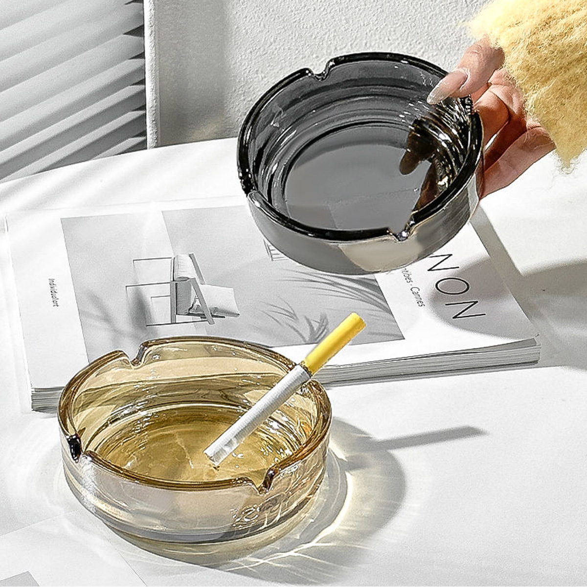 Transparent Glass Ashtray Ciga - Men'S Accessories Tray ulasan dan harga