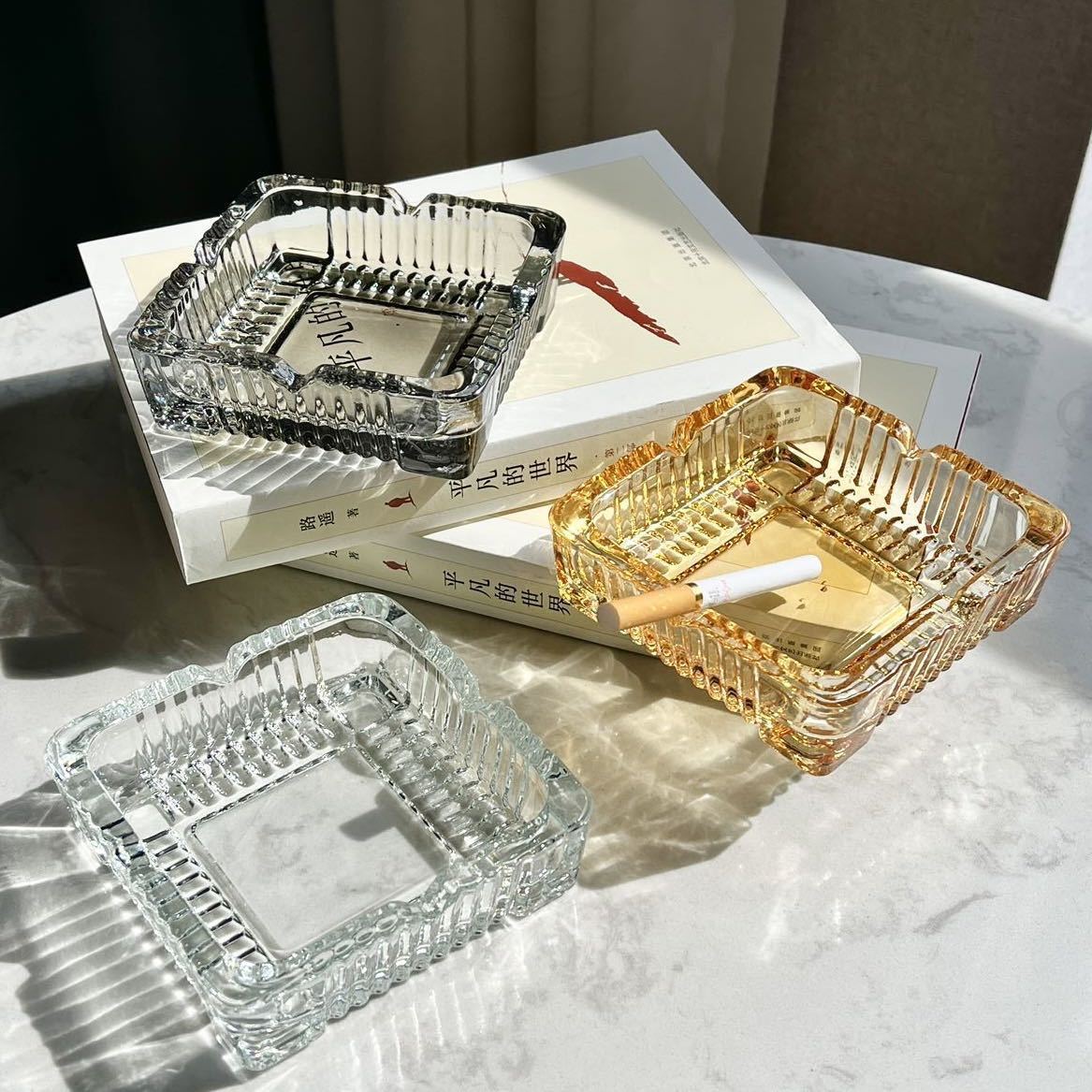 Transparent Glass Ashtray Ciga - Men'S Accessories Tray ulasan dan harga