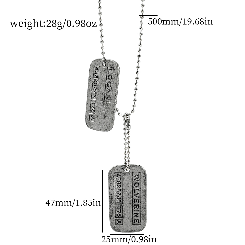 X-Men Wolverine Military Card  - Men Accessories Pendant ulasan dan harga