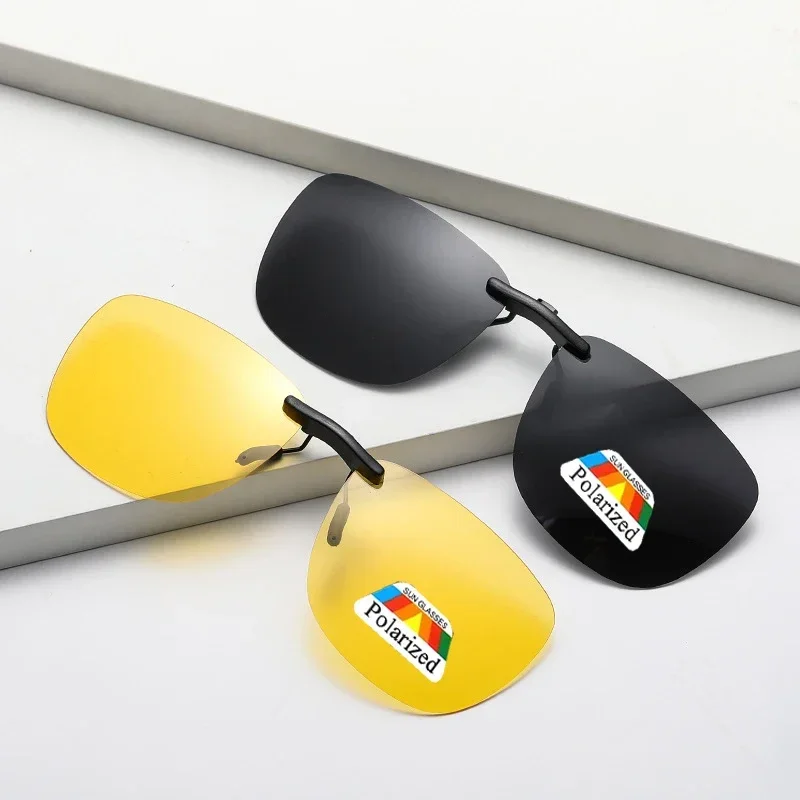 New Square Clip on Sunglasses  - Sunglasses Polarized Men ulasan dan harga