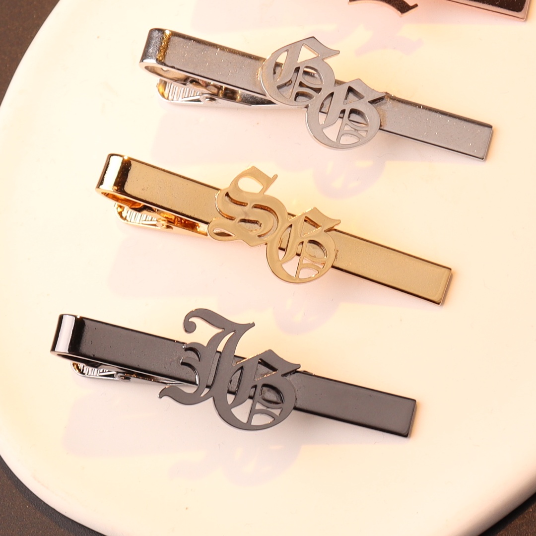 Custom Name Initials Tie Clip  - Men Accessories Name ulasan dan harga