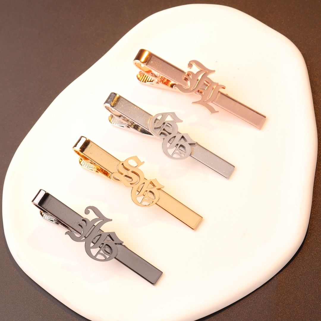 Custom Name Initials Tie Clip  - Men Accessories Name ulasan dan harga