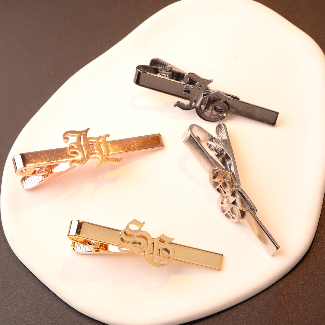 Custom Name Initials Tie Clip  - Men Accessories Name ulasan dan harga