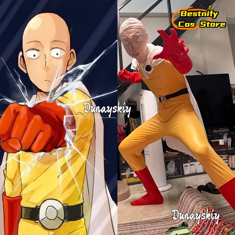 Saitama MAN Cosplay Jumpsuit C - Men Accessories Korea ulasan dan harga
