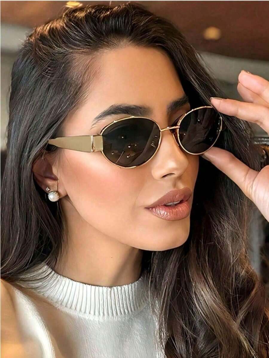 New Retro High-End Metal Oval  - Sunglasses Polarized Men ulasan dan harga