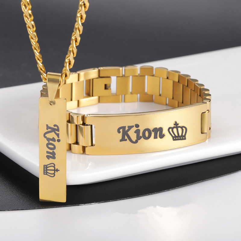 Custom Men Name Necklace Big B - Men Accessories Name ulasan dan harga