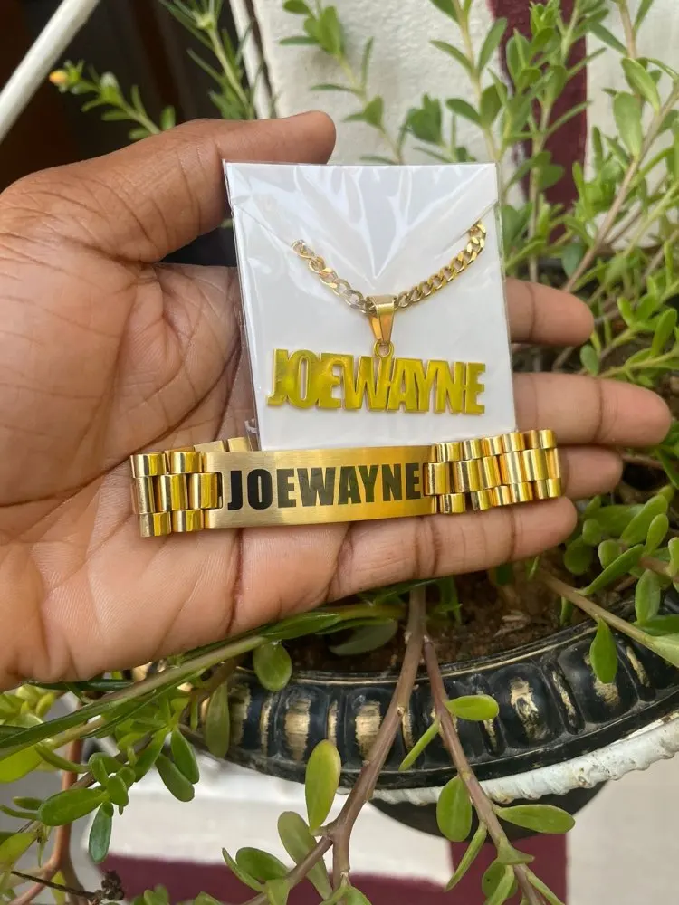 Custom Men Name Necklace Big B - Men Accessories Name ulasan dan harga