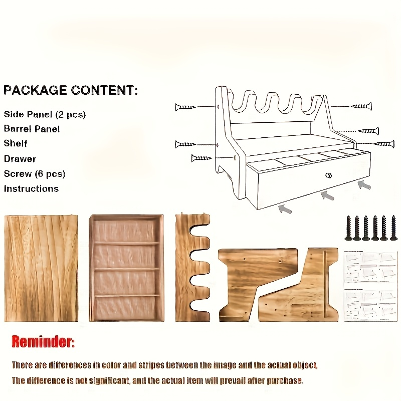 Solid Wood Pistol Storage Stan - Men Accessories Store ulasan dan harga