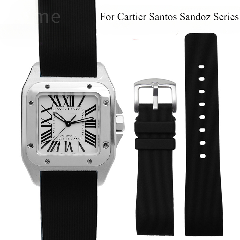 Black Blue Silicone Watch Stra - Men'S Accessories Cartier ulasan dan harga